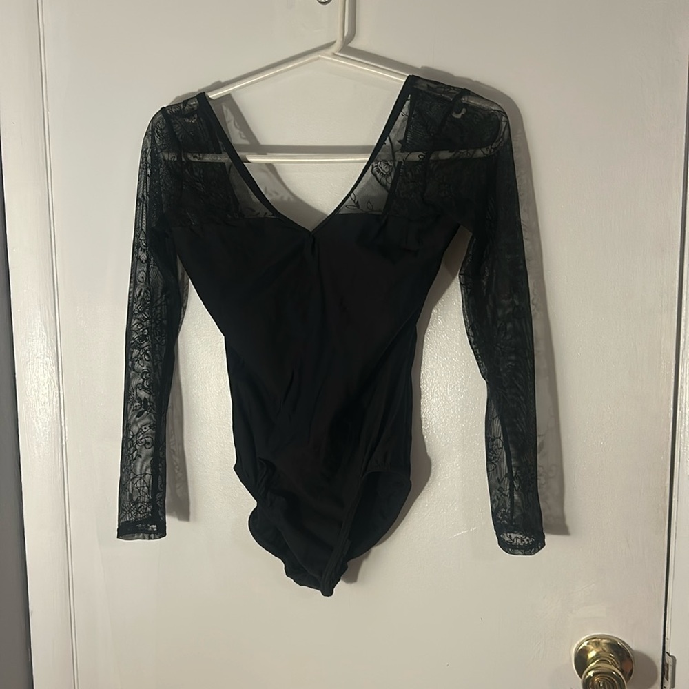 Elegant Black Lace Leotard